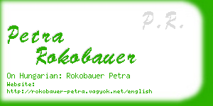 petra rokobauer business card